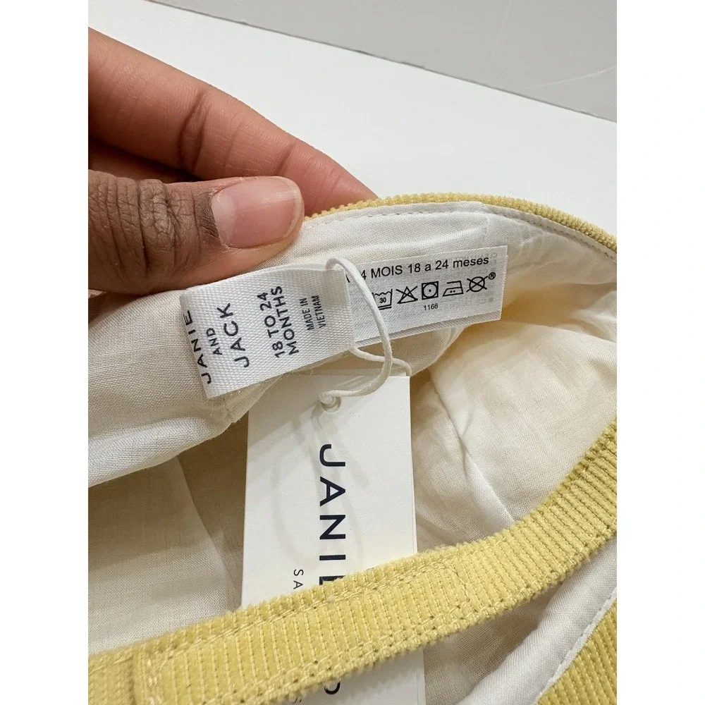 NWT‎ Janie & Jack 18-24months Yellow Corduroy Newsboy Cap